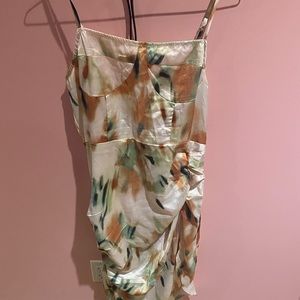 Tie dress slit dress